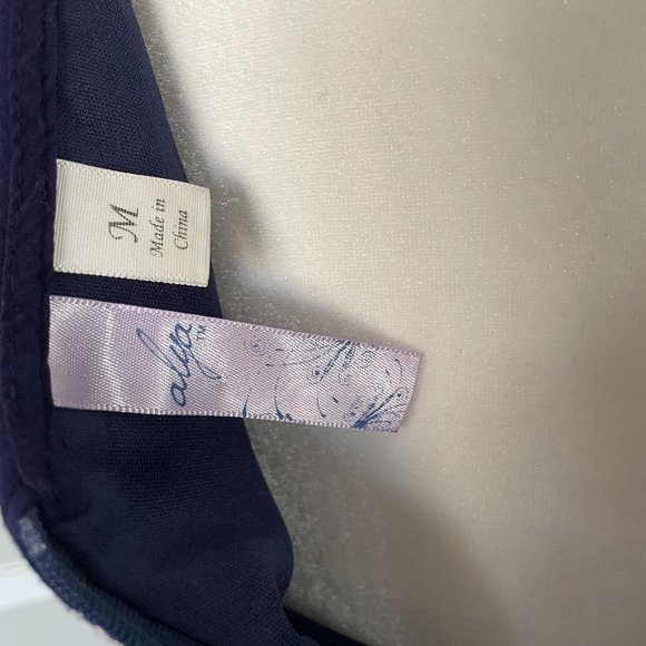 Alya Navy and Ivory Embroidered Dress - Picture 8 of 8